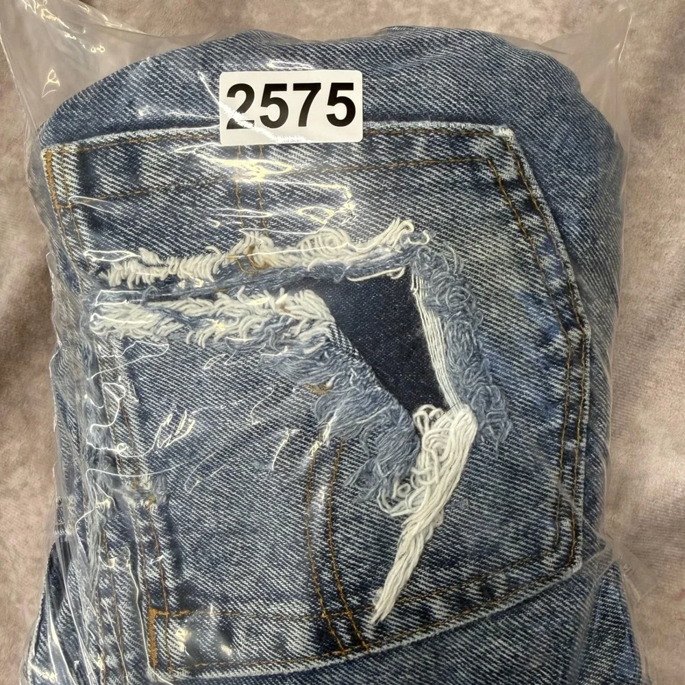 Vintage Levis 555 Relaxed Fit Acid Wash Jeans Made in USA Blue W32 L34